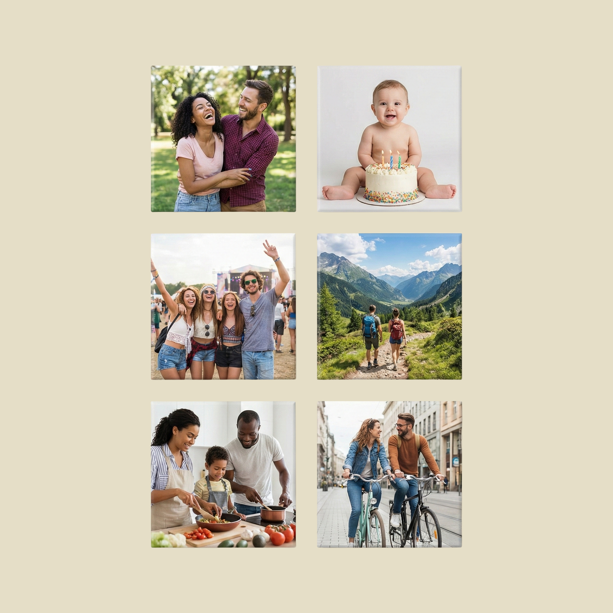 Custom Photo Magnets - Set of 6