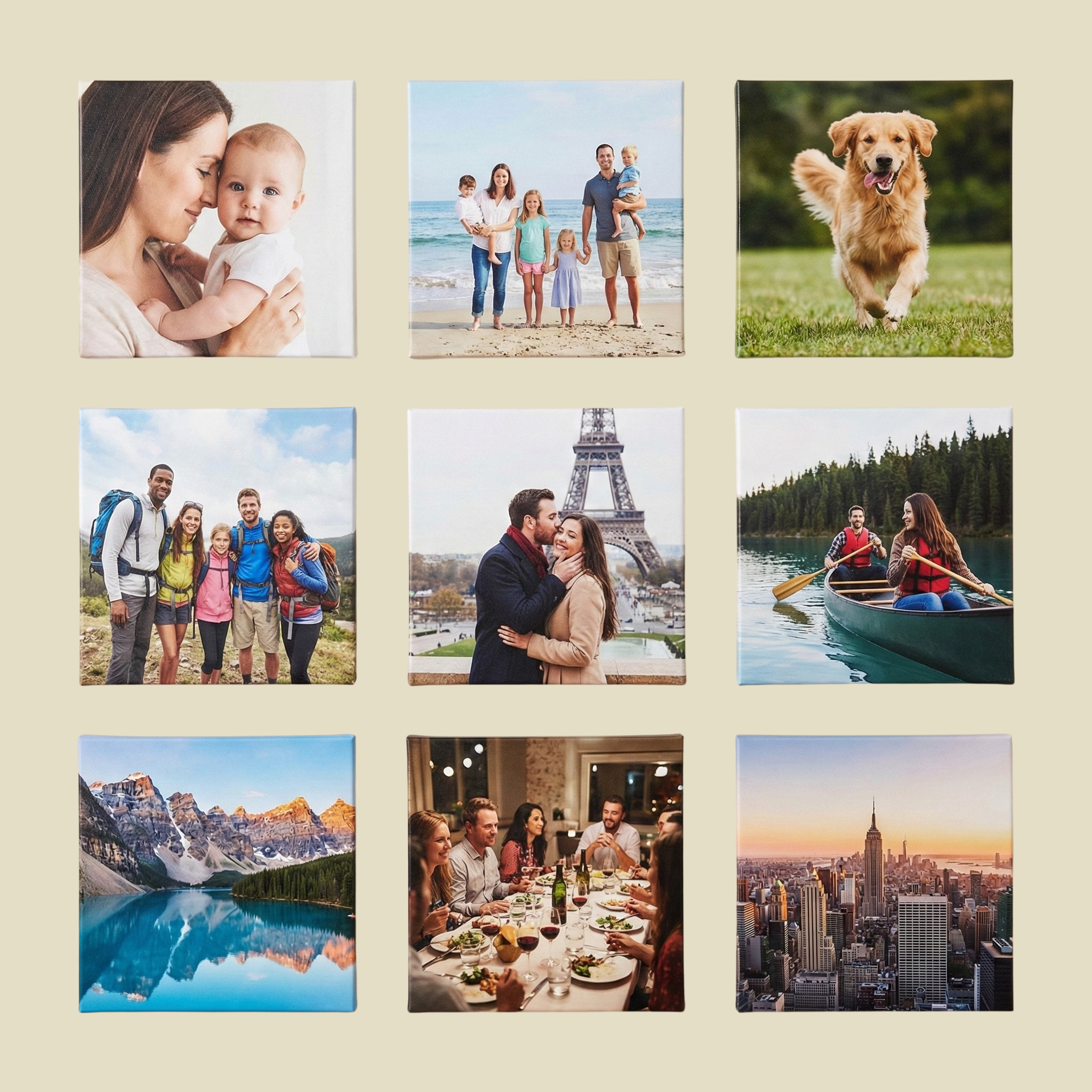 Custom Photo Magnets - Set of 9