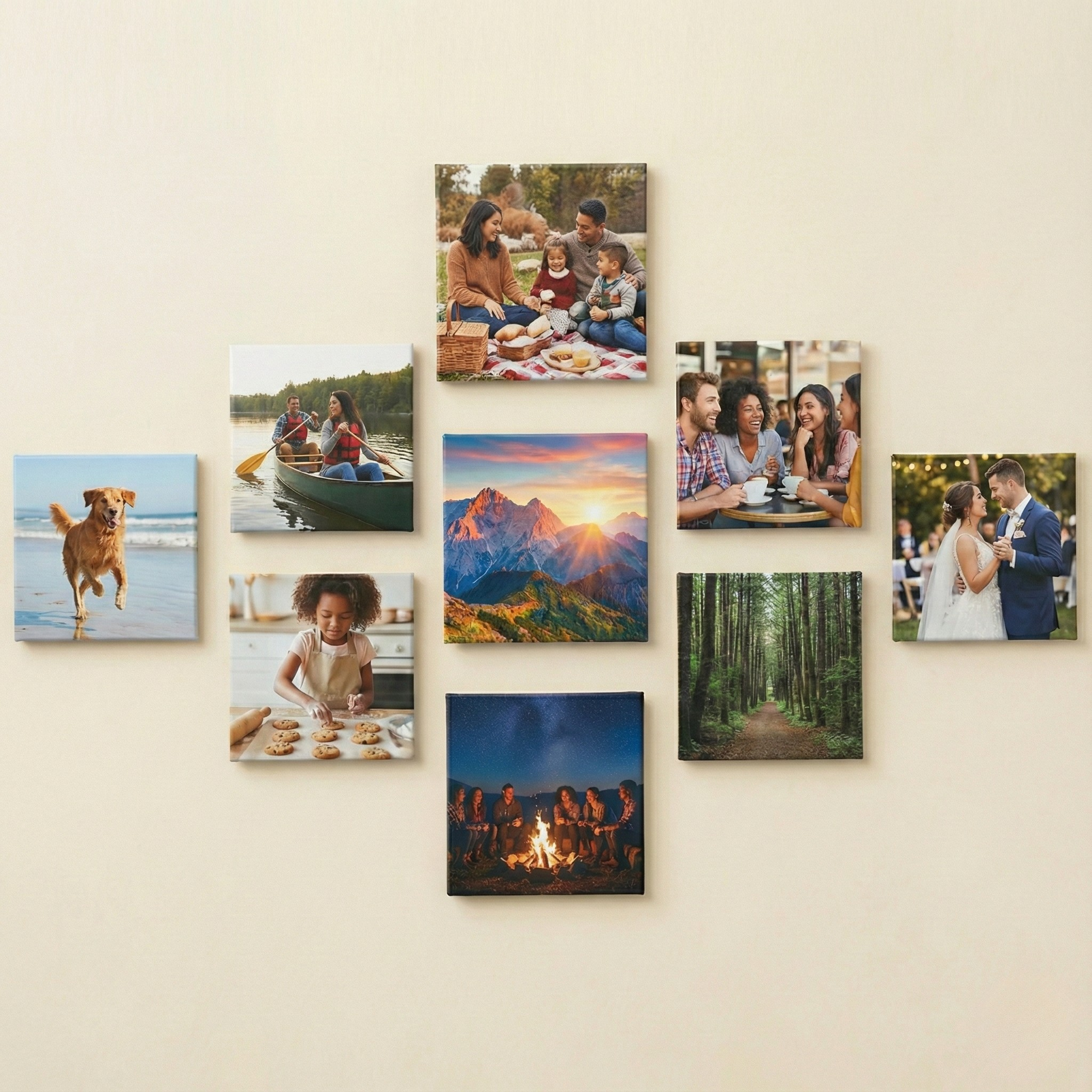 Custom Photo Magnets - Set of 9